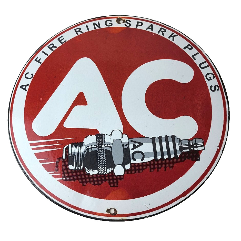 ac spark plug delco champion ラジオ看板