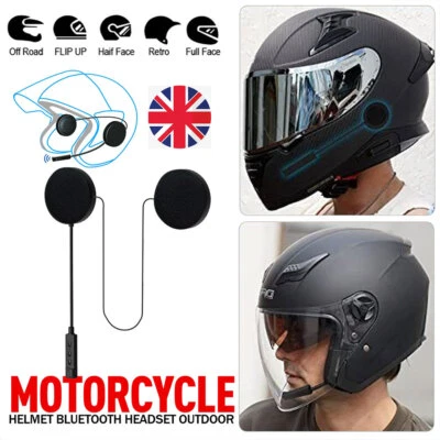 Motorbike Headphones Wireless Bluetooth Motorcycle Helmet Headset Speaker - Image 1 of 4