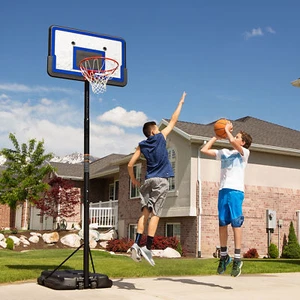 44" Portable Adjustable Outdoor Driveway Backboard Basketball Hoop Net System - Picture 1 of 5