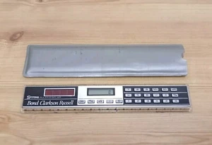 Vintage 1980s Systema Solar 8 Calculator Ruler With Case - WORKING - Picture 1 of 6