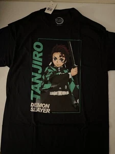 Demon Slayer: Kimetsu No Yaiba Tanjiro Portrait T-Shirt Medium, schwarz NEU - Bild 1 von 3
