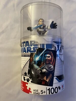 Rompecabezas de 100 piezas Star Wars Clone Wars Galactic Super Heroes con juguete Obi Wan Kenobi Foto 1 de 3