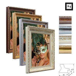 Bilderrahmen Athen Spiegelrahmen Holz Antik Barock Prunk Shabby Vintage 4 Farben