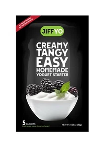 5-pack JIFFYO Bulgarian/Greek Probiotic Yogurt Starter each pack makes 4qt/1gal - Picture 1 of 4