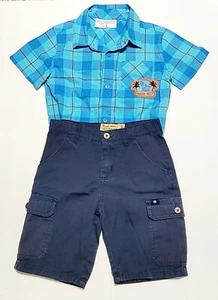 Set of shirt and cargo shorts, blue for boys , size 4T - Picture 1 of 9