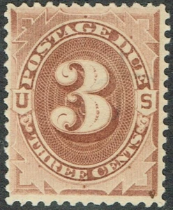 USA 1879 Postage Due Scott J3 MNG (CV: $100 US) - Picture 1 of 2
