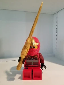 LEGO Alarm Clock Ninjago Red Kai 9006784 Gold Helmet Sword Cordless Travel - Picture 1 of 12