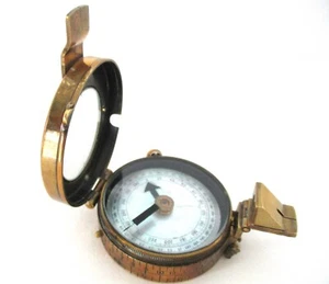 Antique,VERNERS,PRISMATIC COMPASS, MARK V,  H HUGHES & SONS LTD, 1907, FABULOUS! - Picture 1 of 15