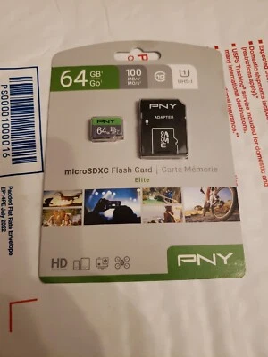 NEW SEALED PNY Elite SDXC Flash Card Elite 64GB - Image 1 of 2