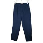Vintage Abercrombie & Fitch Chino Pants Mens W32/L32 Navy Cotton Pleated Front