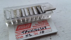 10 Nuloy carbide inserts TPUN 16 03 08 N2 ( TPUN160308 TPGN TPU322 cast iron - Picture 1 of 2