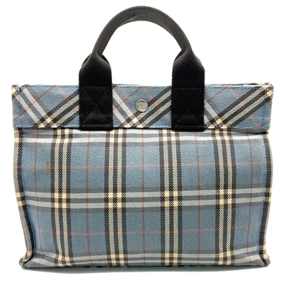 Auténtico bolso de mano Burberry Blue Label Nova Check de lona azul claro NS111519 Foto 1 de 4