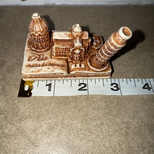 Vintage Piazza Dei Miracoli Pisa Tower Italy Mini Statue Souvenir - Picture 1 of 5