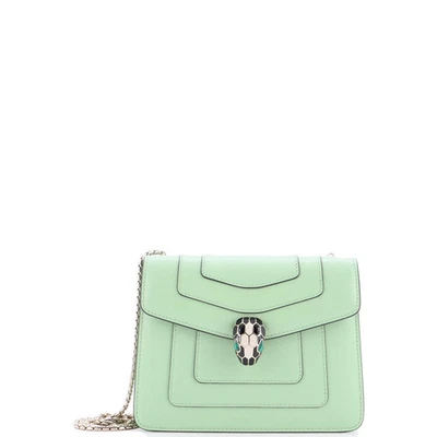 Bolso de Hombro Bvlgari Serpenti Forever Cuadrado Cuero Pequeño Foto 1 de 4