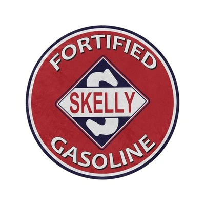 Manta Micro Vellón Ultra Suave Redonda Estilo Vintage Gasolina Skelly Fortificada Foto 1 de 4