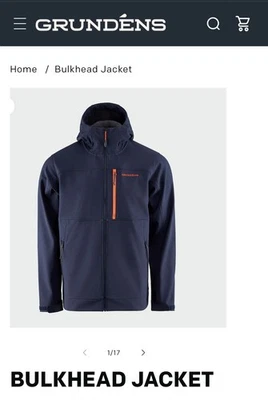 Chaqueta de pesca Grundens Bulkhead Softshell otoño azul marino oscuro Foto 1 de 3