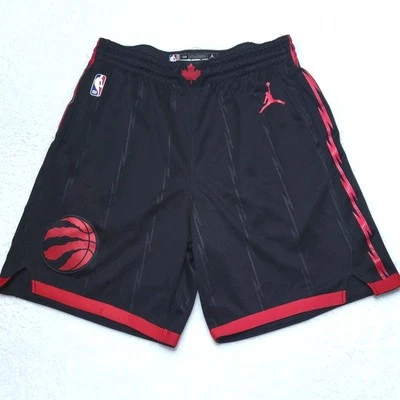 Jordan Nike Dri-Fit Toronto Raptors NBA black Statement shorts Men's 38 LARGE L - Image 1 of 4