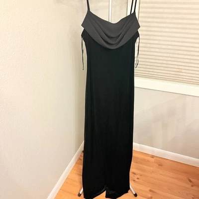 Vintage Deadstock 90s Onyx Nite Windye Chaitin Velvet Evening Cocktail Dress 8 - Image 1 of 4