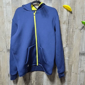 GREYSON Mens L LARGE HOODIE CHENE JACKET PERFORMANCE STRETCH MALTESE BLUE YELLOW - Picture 1 of 5