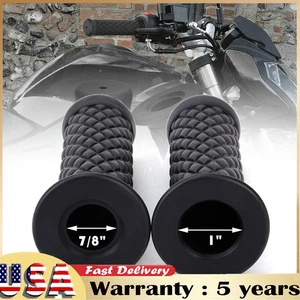 2* Motorcycle Hand Grips Bar End Handlebar Gel For Cafe Racer Dirt Bike ATV NEW - Foto 1 di 9
