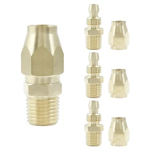 4 PCS Air Hose Repair Kit 1/4-Inch ID Hose 1/4-Inch NPT Rigid Air Hose Fittings - Picture 1 of 5