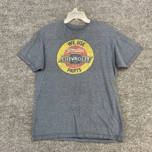 GM Chevrolet Graphic T Shirt Bluish Gray Crew Neck Adult Size Medium - Picture 1 of 10