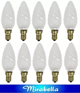 10 x 60W Twisted Candle Light Globes Bulb Small Screw E14 Pearl SES Incandescent - Picture 1 of 5