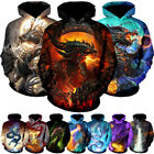 Fire Dragon Combat Casual Women Men 3D Print Hoodies Pullovear Sweatshirts