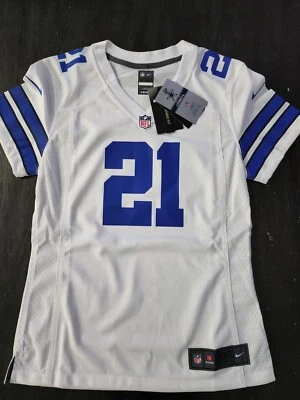 Nueva camiseta para mujer Dallas Cowboys Ezekiel Elliott #21 Nike Game estilo 200720009 Foto 1 de 3