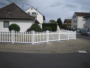 Friesenzaun weiß,Kunststoffzaun Lattenzaun Gartenzaun Zaun Kunststoff weiss - Bild 1 von 12