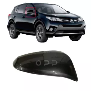 Door Wing Mirror Cover Painted Black For Toyota RAV4 2013-2019 Driver Side Right - Picture 1 of 3