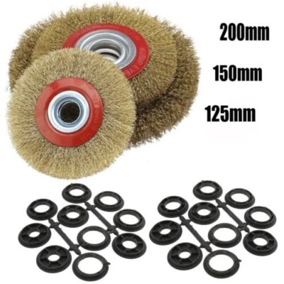 125mm/150mm/200mm Rust Polish Wire Wheel Brush For Bench Grinder Angle Grinder - image 1 of 4