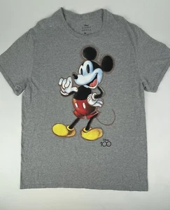 Mickey Mouse XL Disney T Shirt Adult Gray Graphic Tee - Picture 1 of 7
