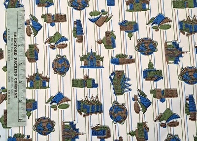 Tela de tela ancha de algodón de colección de motivos pequeños 1,25 yardas x 45" - como está Foto 1 de 2