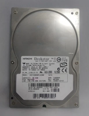 Hitachi GST Deskstar HDS728080PLA380 80GB 7200 RPM 8MB Cache SATA 3.0Gb/s 3.5"  - Image 1 of 4