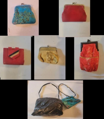 Lote de 7 monederos vintage/monedero LePrive/estuche de cigarrillo colección única Foto 1 de 4