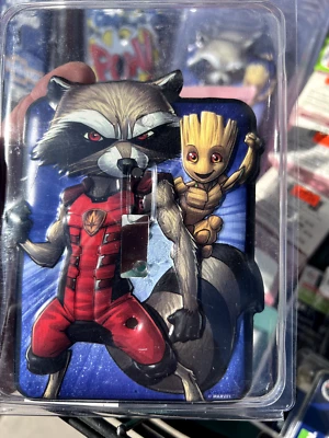 Металлическая пластина переключателя света с тиснением Marvel Avengers Rocket and Groot - Изображение 1 из 2