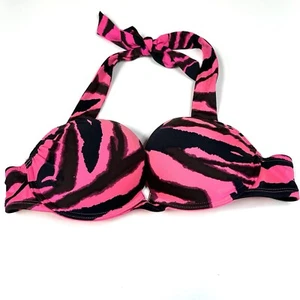 Y2K Vintage Victorias Secret 34A Bombshell Bikini Top Adds 2 Cups HH9 Pink #2071 - Picture 1 of 9