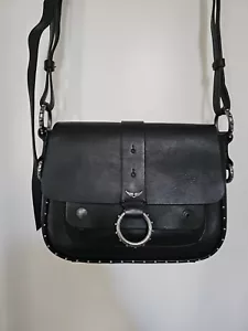 Zadig & Voltaire Kate schwarze Leder Umhängetasche Schultertasche 598 $, NEU - Bild 1 von 9