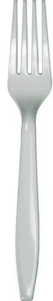 Touch of Color Premium Plastic Forks, Shimmering Silver, 24 Ct - Image 1 of 1