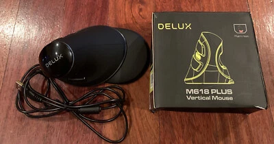 DELUX Wired Ergonomic Vertical Mouse Large RGB Ergonomic Computer Mouse M618Plus - Image 1 of 4