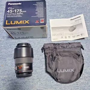 Panasonic LUMIX G X VARIO PZ 45-175mm F4.0-5.6 ASPH Power O.I.S. Top Mint Black - Picture 1 of 5