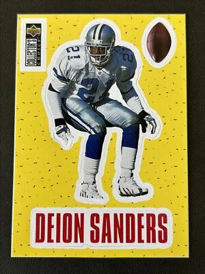 1996 Collectors Choice Deion Sanders STICK-UMS Sticker #S8 Dallas Cowboys - Image 1 of 2