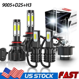 For infiniti QX4 2001-2004 9005+D2S+H3 Headlight High/Low Fog Driving Light - Picture 1 of 16