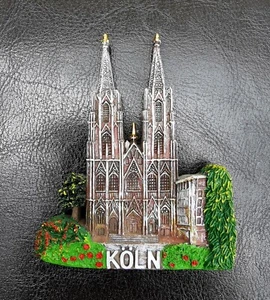 FRIDGE MAGNET 3D KOLN GERMANY COLOGNE CATHEDRAL RESIN - Picture 1 of 6