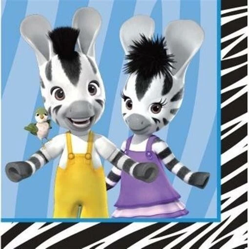 Zou 3-Ply Paper Lunch Napkins 16 Pack Kids Birthday Party Decorations Supplies - Image 1 of 1