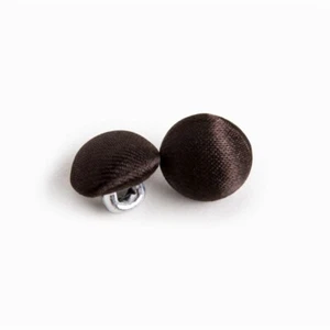 50pcs Satin Covered Buttons Cloth Buttons Metal Shank Buttons Wedding Dress - Picture 1 of 22