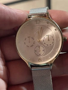 Geneva Platinum Quartz Watch. #9938LC. Multifunction. Needs Battery. Sold As Is. - Picture 1 of 7
