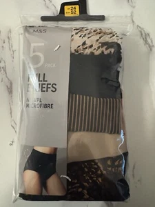 M&S 5 Pack Full Briefs No VPL Microfibre Size 24 BNWT Marks & Spencer - Picture 1 of 4