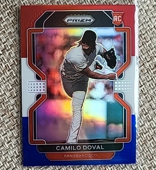 Camilo Doval 2022 Panini Prizm Red White & Blue Prizm Parallel Rookie Card